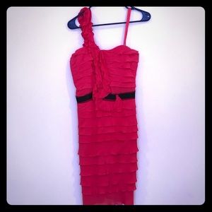 BCBG Maxazria pink Chiffon dress.